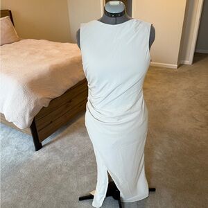 Abercrombie Draped High Neck Shell Midi Dress